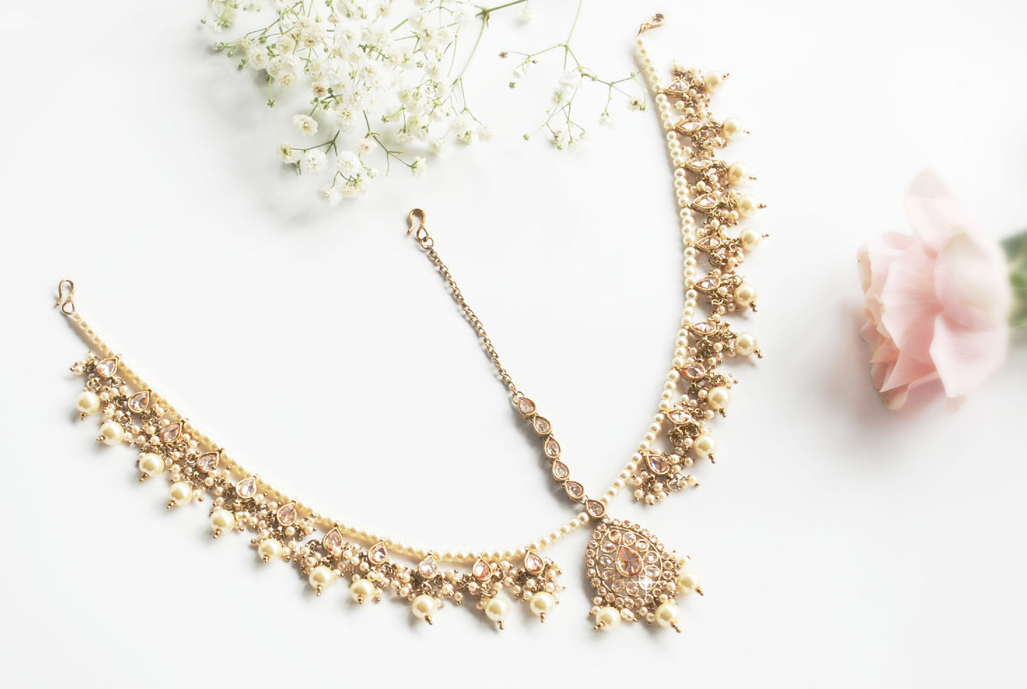 Pearl Matha Patti - Head Jewellery