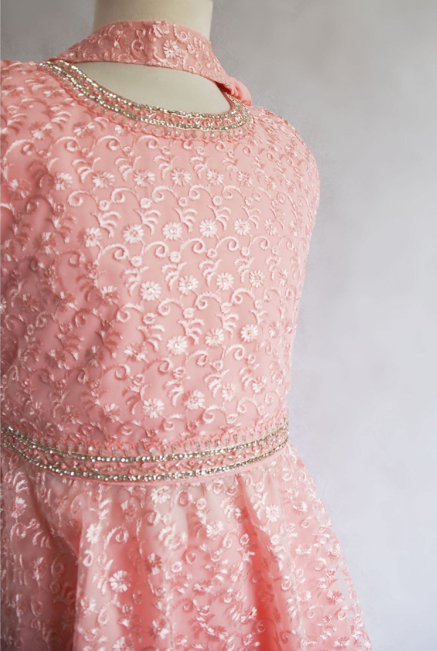 Girls Baby Pink Peplum Gharara