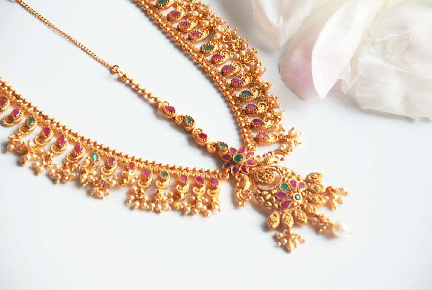 Mango Gold Pearl Matha Patti - Head Jewellery