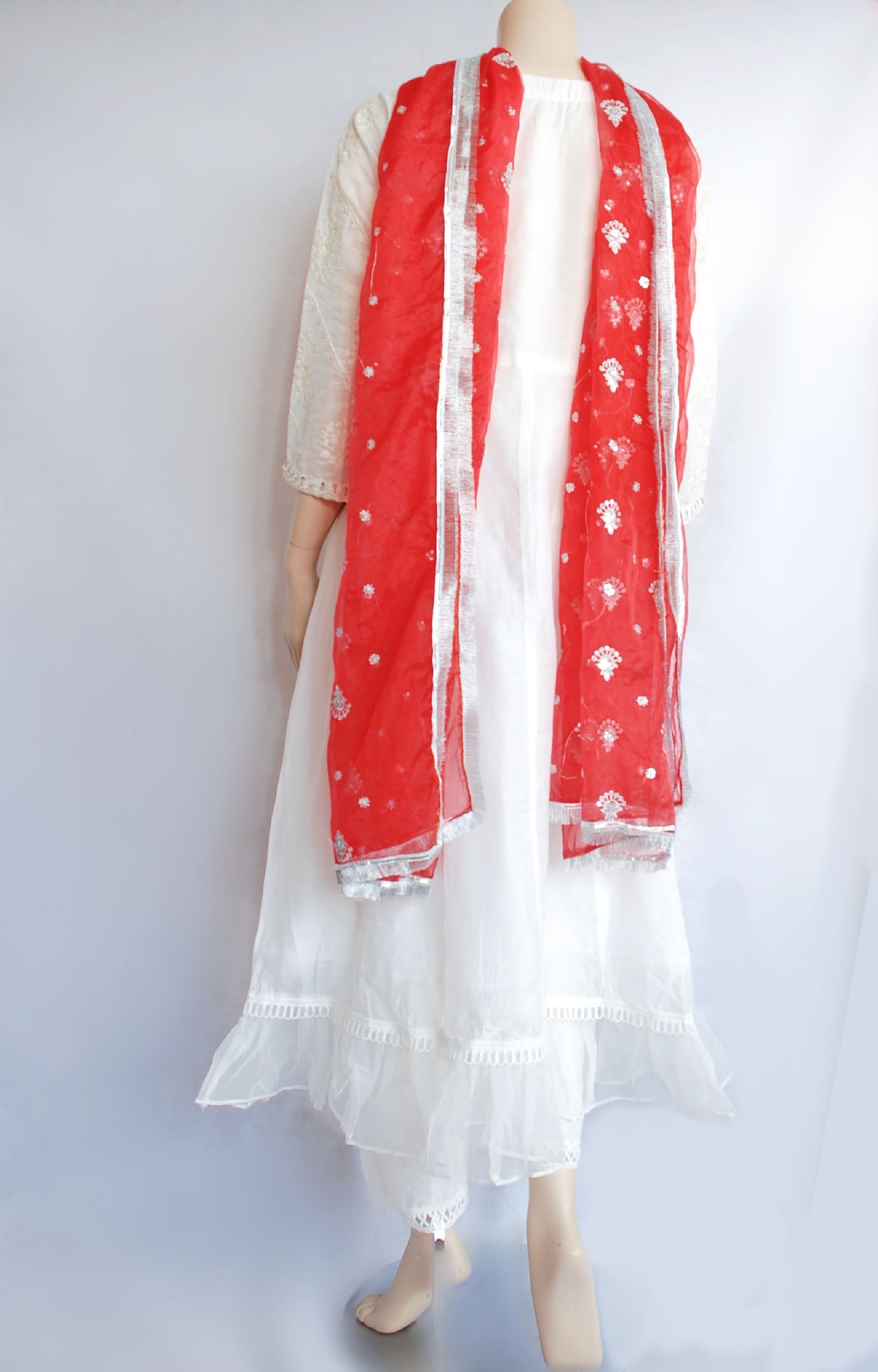 White Anarkali