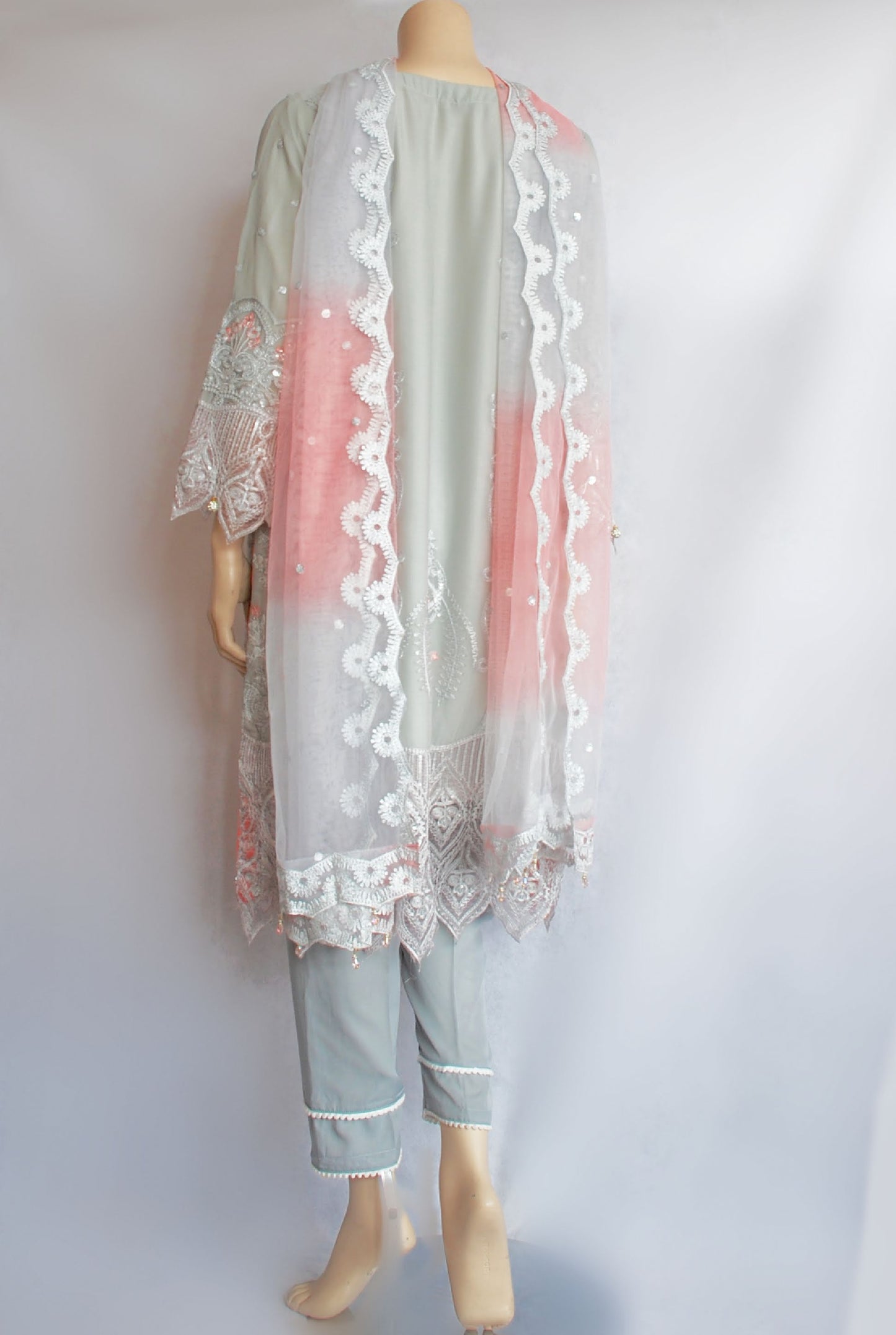 Silver Grey Thread Suit