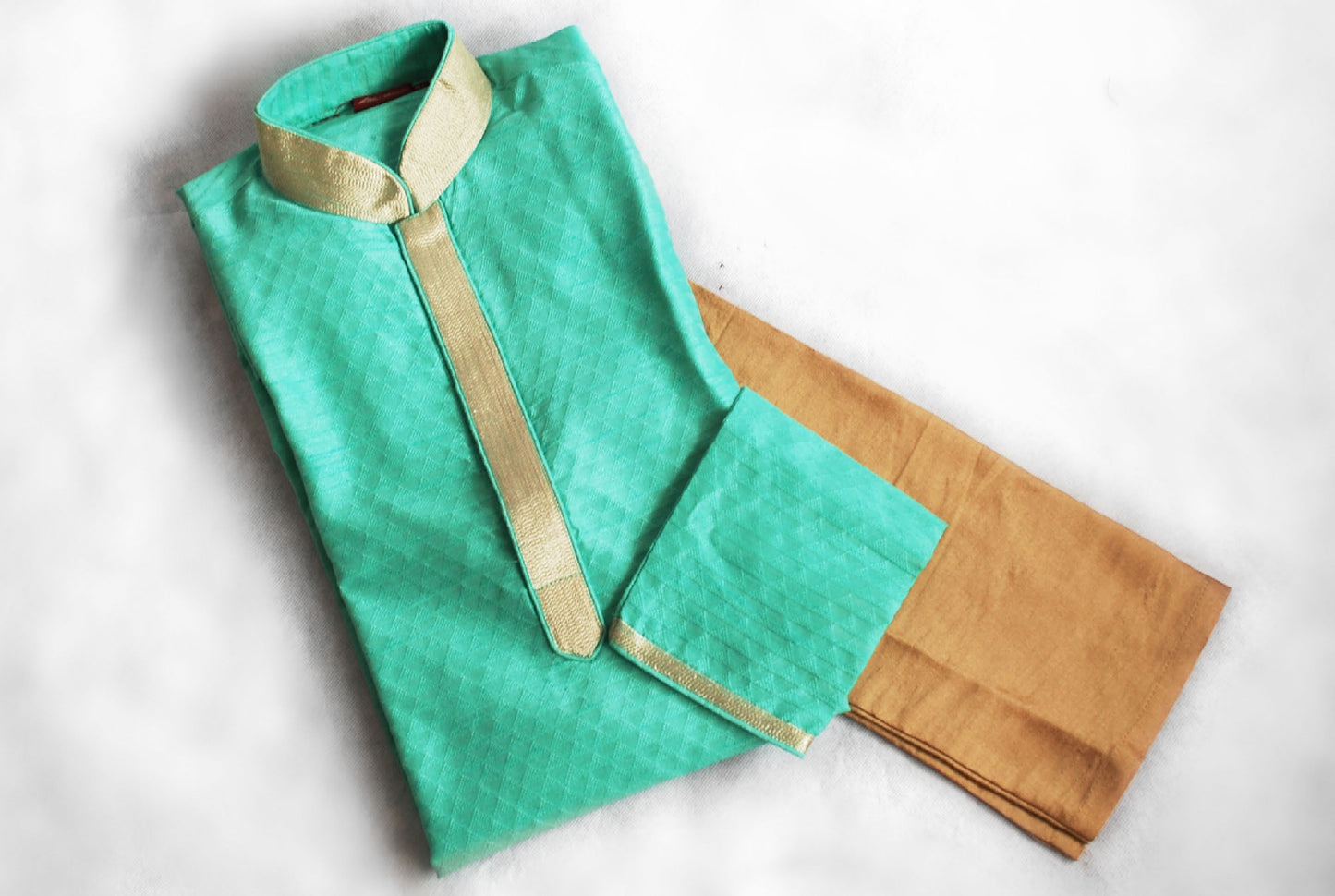 Mint & Gold Kurta Pajama