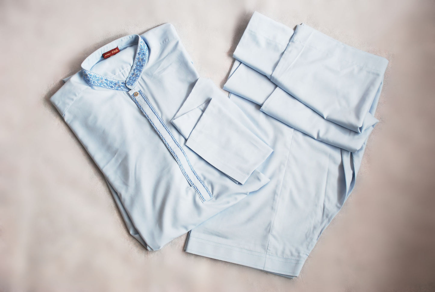 Pale Blue Mens Shalwar Kameez.