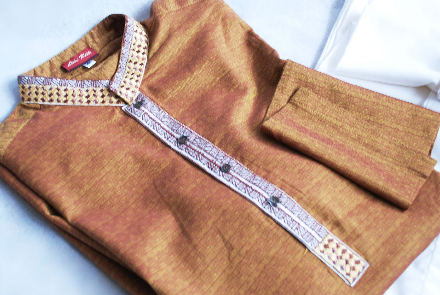 Men's Rust Shalwar Kameez