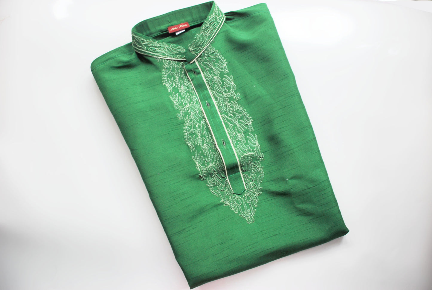 Mens Green Short Kurta Top (TShirt Length)